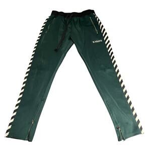 Karter Collection Men's XL Track Pants Black & White Checkered Stripes